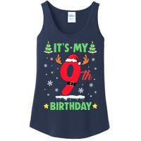 Merry Christmas ItS My 9th Birthday Xmas Ladies Essential Tank