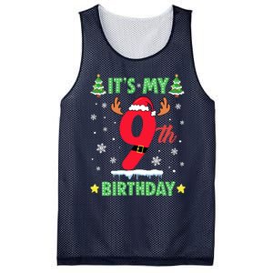 Merry Christmas ItS My 9th Birthday Xmas Mesh Reversible Basketball Jersey Tank