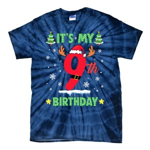 Merry Christmas ItS My 9th Birthday Xmas Tie-Dye T-Shirt