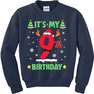 Merry Christmas ItS My 9th Birthday Xmas Kids Sweatshirt