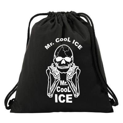 Mr Cool Ice Skull Skeleton Drawstring Bag