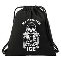 Mr Cool Ice Skull Skeleton Drawstring Bag
