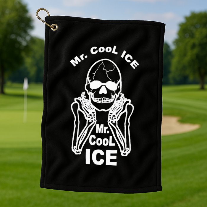 Mr Cool Ice Skull Skeleton Golf Towel