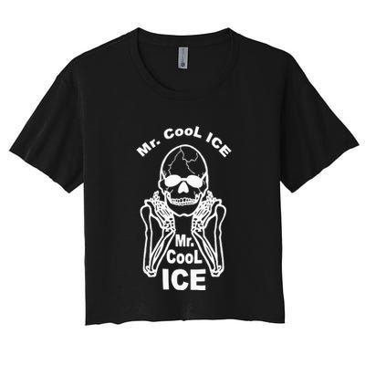 Mr Cool Ice Skull Skeleton Crop Top