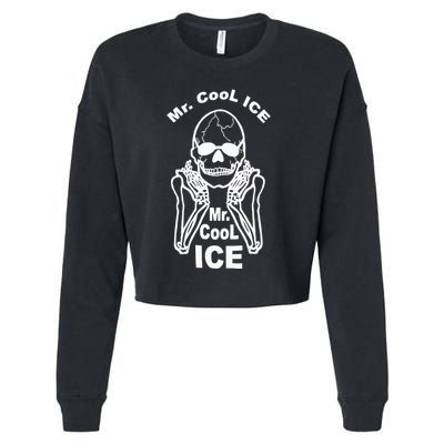 Mr Cool Ice Skull Skeleton Cropped Pullover Crew