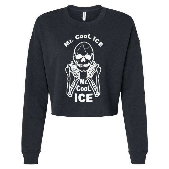 Mr Cool Ice Skull Skeleton Cropped Pullover Crew