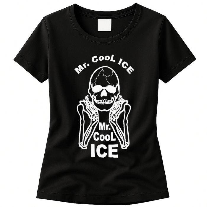 Mr Cool Ice Skull Skeleton Womens T-Shirt