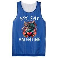 My Cat Is My Valentine Cute ValentineS Day Cat Dad Cat Mom Cool Gift Mesh Reversible Basketball Jersey Tank