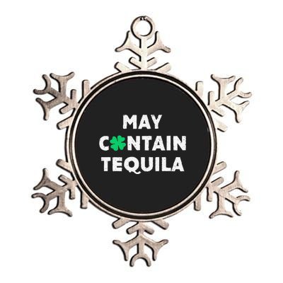 May Containequila Irish Whiskey Lover Drinking Metallic Star Ornament