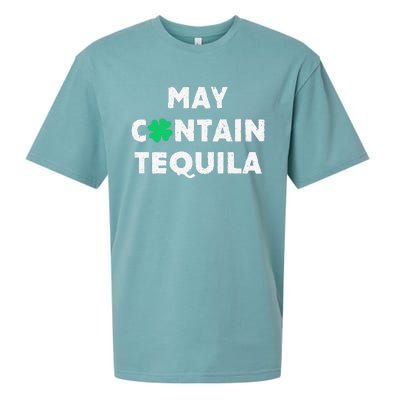 May Containequila Irish Whiskey Lover Drinking Sueded Cloud Jersey T-Shirt