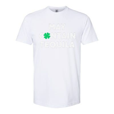 May Containequila Irish Whiskey Lover Drinking Softstyle CVC T-Shirt