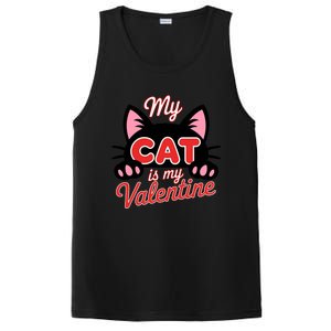 My Cat Is My Valentine Cat Lover Cool Gift PosiCharge Competitor Tank