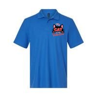 My Cat Is My Valentine Cat Lover Cool Gift Softstyle Adult Sport Polo