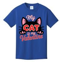 My Cat Is My Valentine Cat Lover Cool Gift Kids T-Shirt