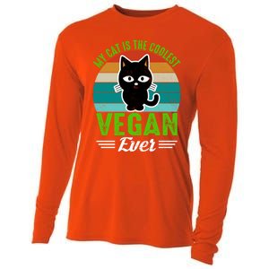 My Cat Is The Coolest Vegan Ever Gift Cooling Performance Long Sleeve Crew