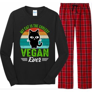 My Cat Is The Coolest Vegan Ever Gift Long Sleeve Pajama Set