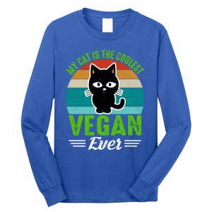 My Cat Is The Coolest Vegan Ever Gift Long Sleeve Shirt