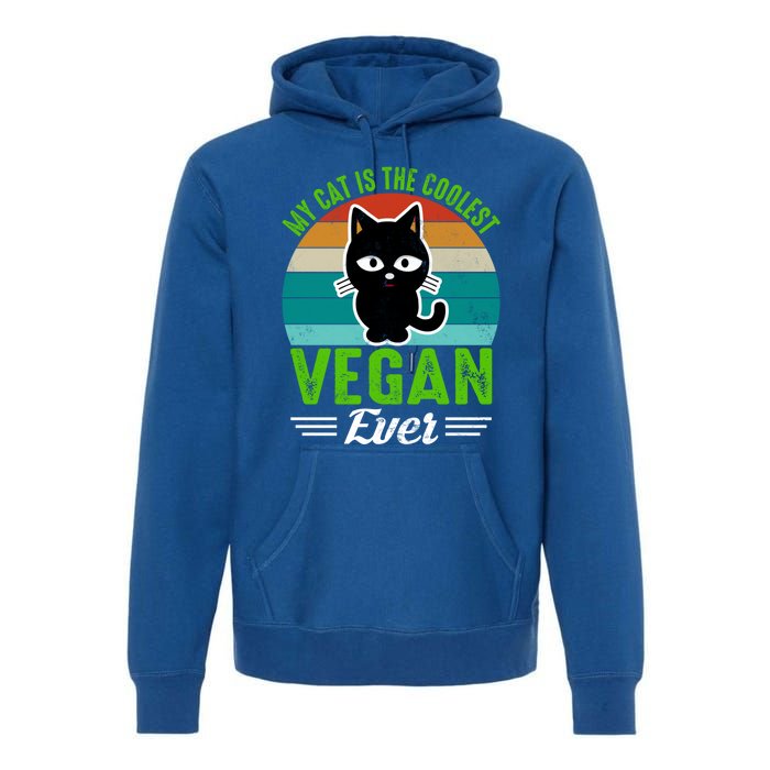 My Cat Is The Coolest Vegan Ever Gift Premium Hoodie