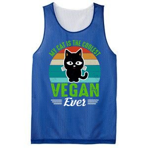 My Cat Is The Coolest Vegan Ever Gift Mesh Reversible Basketball Jersey Tank