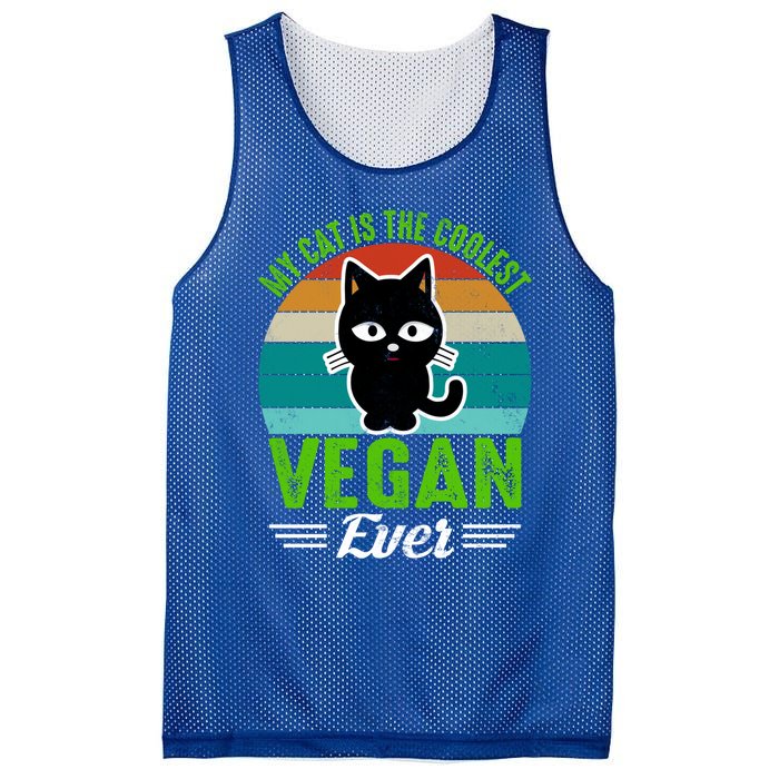 My Cat Is The Coolest Vegan Ever Gift Mesh Reversible Basketball Jersey Tank