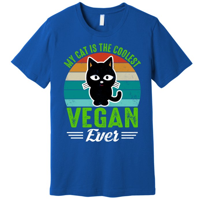 My Cat Is The Coolest Vegan Ever Gift Premium T-Shirt