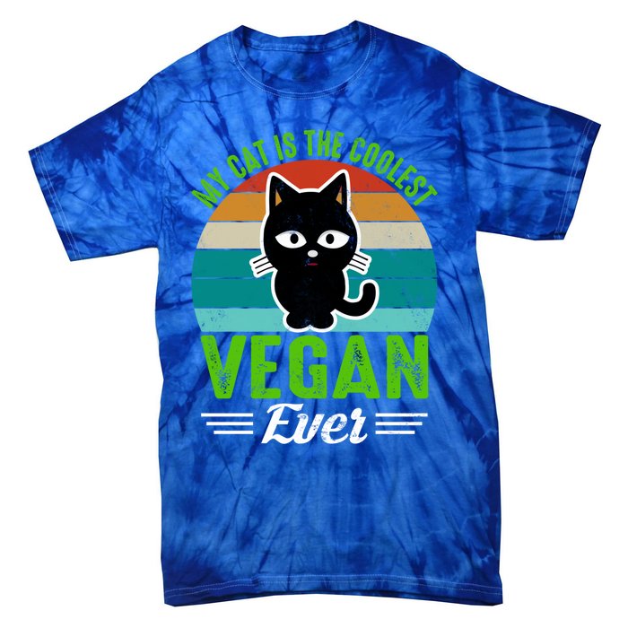 My Cat Is The Coolest Vegan Ever Gift Tie-Dye T-Shirt