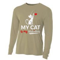 My Cat Is My ValentineS Greetings My Cat Is My Valentine Cooling Performance Long Sleeve Crew