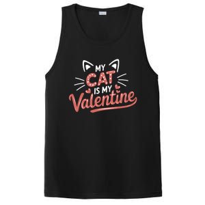 My Cat Is My Valentine Rotic Cat Lover Hearts Valentine’S Gift PosiCharge Competitor Tank