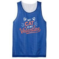 My Cat Is My Valentine Rotic Cat Lover Hearts Valentine’S Gift Mesh Reversible Basketball Jersey Tank