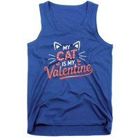 My Cat Is My Valentine Rotic Cat Lover Hearts Valentine’S Gift Tank Top