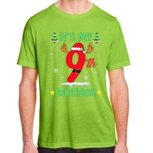 Merry Christmas ItS My 9th Birthday Xmas Adult ChromaSoft Performance T-Shirt