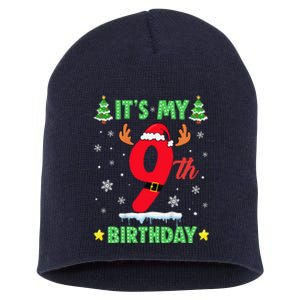 Merry Christmas ItS My 9th Birthday Xmas Short Acrylic Beanie