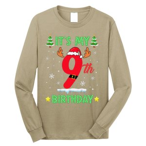 Merry Christmas ItS My 9th Birthday Xmas Long Sleeve Shirt