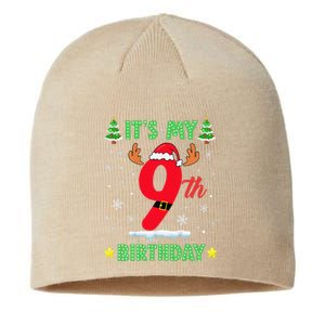 Merry Christmas ItS My 9th Birthday Xmas Sustainable Beanie