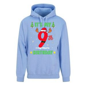 Merry Christmas ItS My 9th Birthday Xmas Unisex Surf Hoodie