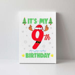 Merry Christmas ItS My 9th Birthday Xmas Canvas