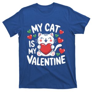 My Cat Is My Valentine Rotic Cat Lover Hearts Valentine’S Meaningful Gift T-Shirt