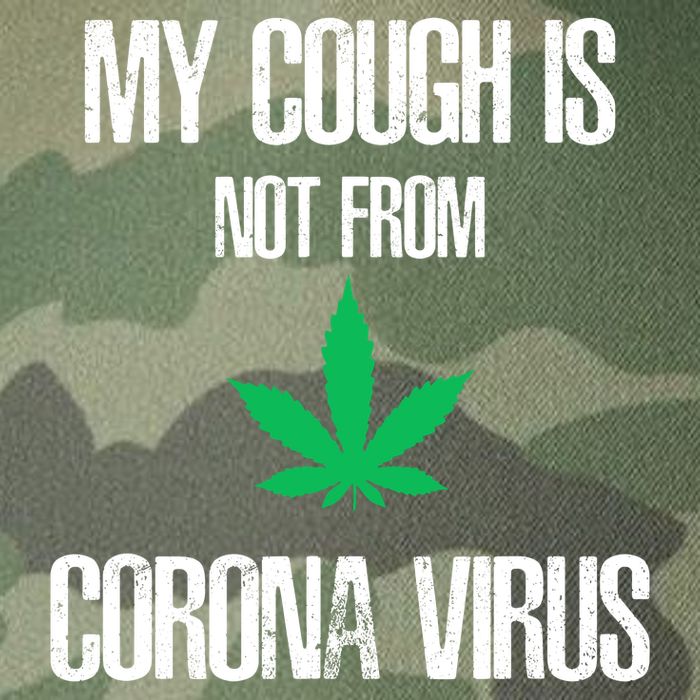 My Cough Is Not From The Virus Funny Weed Marijuana Smoker Legacy Tie Dye Trucker Hat