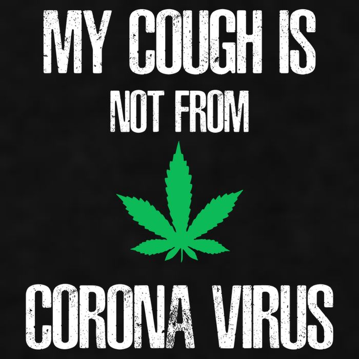 My Cough Is Not From The Virus Funny Weed Marijuana Smoker Ladies PosiCharge Tri-Blend Wicking Tank