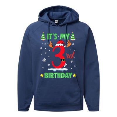 Merry Christmas ItS My 13rd Birthday Xmas Women Performance Fleece Hoodie