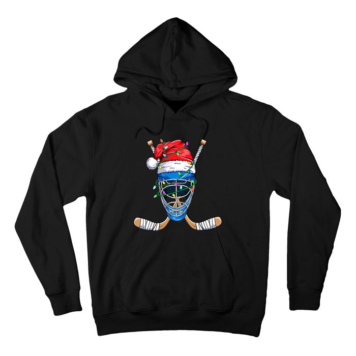 Merry Christmas Ice Hockey Dabbing Santa Claus Hockey Playe Hoodie