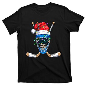 Merry Christmas Ice Hockey Dabbing Santa Claus Hockey Playe T-Shirt