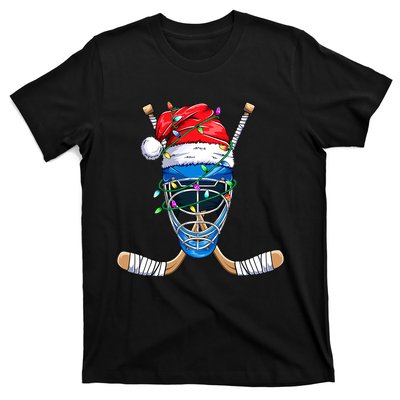 Merry Christmas Ice Hockey Dabbing Santa Claus Hockey Playe T-Shirt