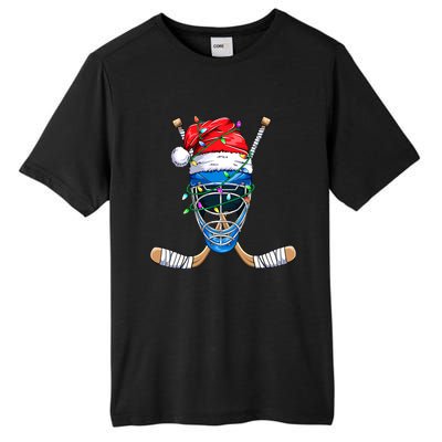 Merry Christmas Ice Hockey Dabbing Santa Claus Hockey Playe Tall Fusion ChromaSoft Performance T-Shirt