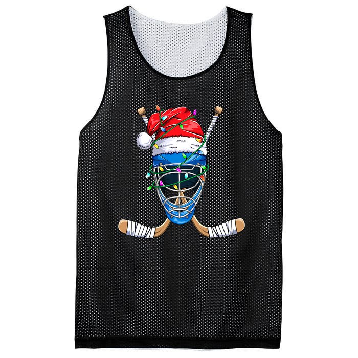 Merry Christmas Ice Hockey Dabbing Santa Claus Hockey Playe Mesh Reversible Basketball Jersey Tank