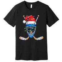 Merry Christmas Ice Hockey Dabbing Santa Claus Hockey Playe Premium T-Shirt