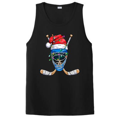 Merry Christmas Ice Hockey Dabbing Santa Claus Hockey Playe PosiCharge Competitor Tank