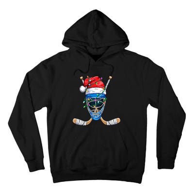 Merry Christmas Ice Hockey Dabbing Santa Claus Hockey Playe Tall Hoodie