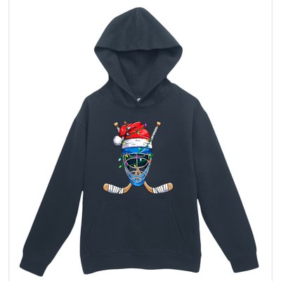 Merry Christmas Ice Hockey Dabbing Santa Claus Hockey Playe Urban Pullover Hoodie