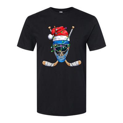 Merry Christmas Ice Hockey Dabbing Santa Claus Hockey Playe Softstyle CVC T-Shirt